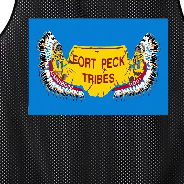 Flag Of Fort Peck Tribes Indian Reservation Mesh Reversible Basketball Jersey Tank