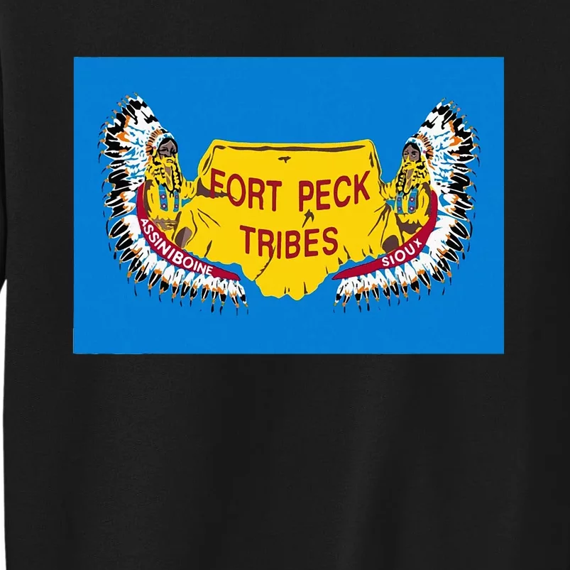 Flag Of Fort Peck Tribes Indian Reservation Tall Sweatshirt