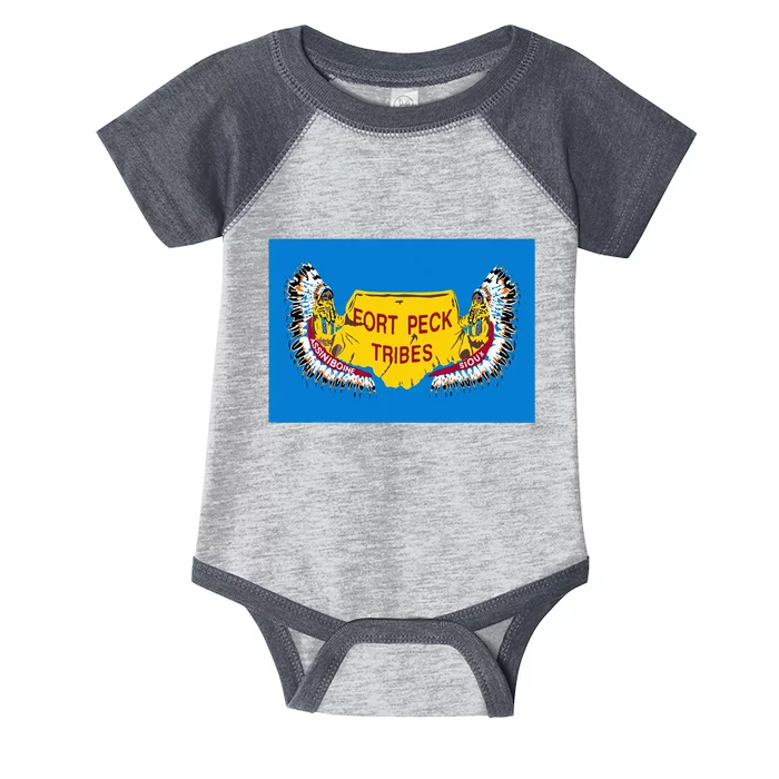 Flag Of Fort Peck Tribes Indian Reservation Infant Baby Jersey Bodysuit