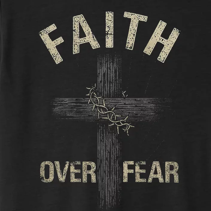 Faith Over Fears Christian Cross American ChromaSoft Performance T-Shirt