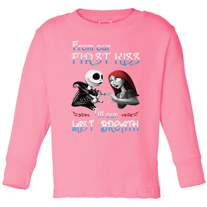 From Our First Kiss To Our Last Breath Ghost Bride Toddler Long Sleeve Shirt