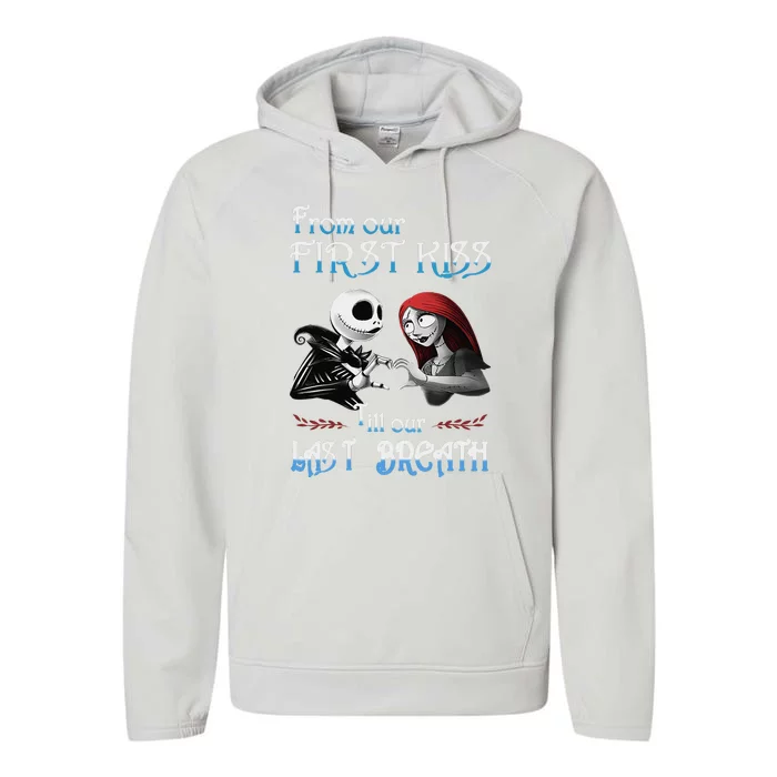 From Our First Kiss To Our Last Breath Ghost Bride Performance Fleece Hoodie