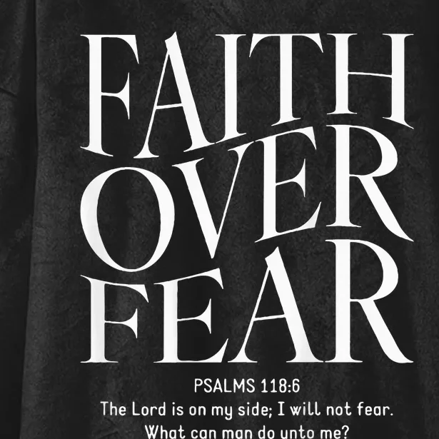 Faith Over Fear Christian Hooded Wearable Blanket