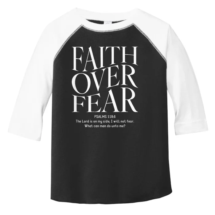 Faith Over Fear Christian Toddler Fine Jersey T-Shirt