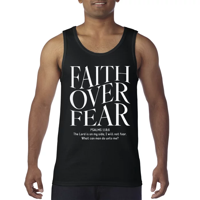 Faith Over Fear Christian Tank Top