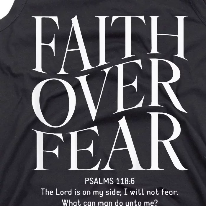 Faith Over Fear Christian Tank Top