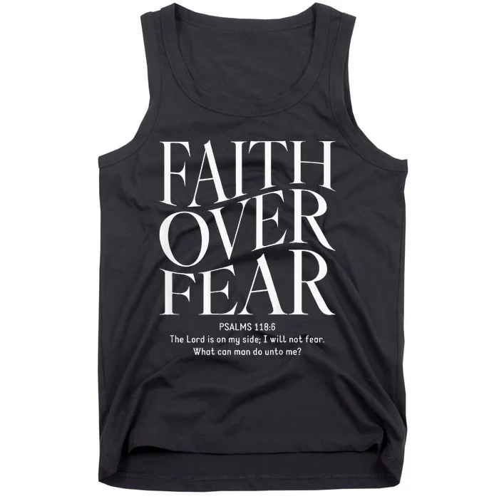 Faith Over Fear Christian Tank Top