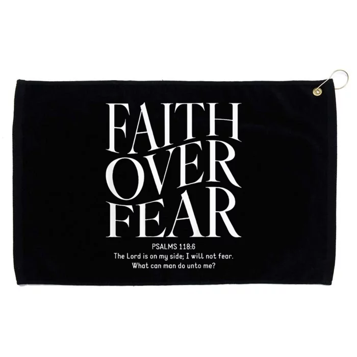 Faith Over Fear Christian Grommeted Golf Towel