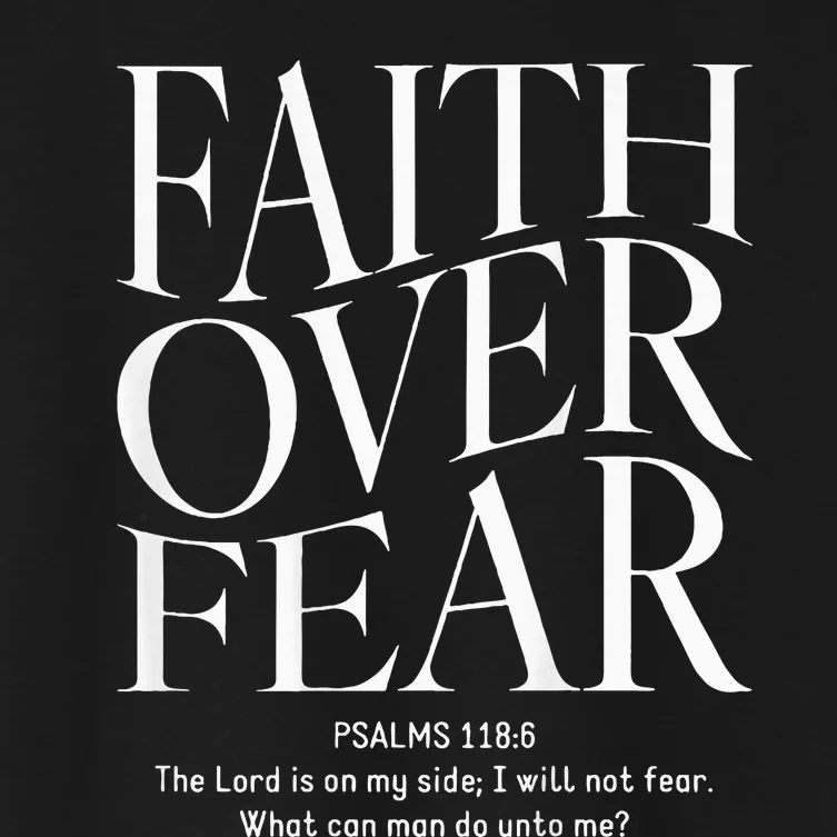 Faith Over Fear Christian Women's Crop Top Tee