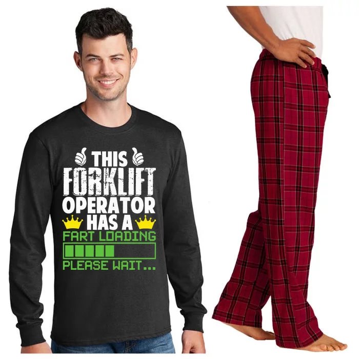 Forklift Operator Fart Loading Oddly Specific Long Sleeve Pajama Set