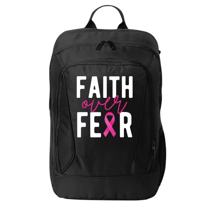 Faith Over Fear Breast Cancer Awareness City Backpack