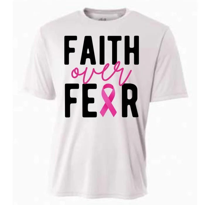 Faith Over Fear Breast Cancer Awareness Cooling Performance Crew T-Shirt