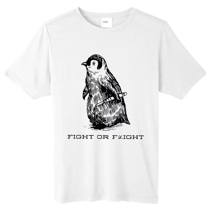 Fight or Flight Funny Penguin Pun Fight Or Flight Meme ChromaSoft Performance T-Shirt