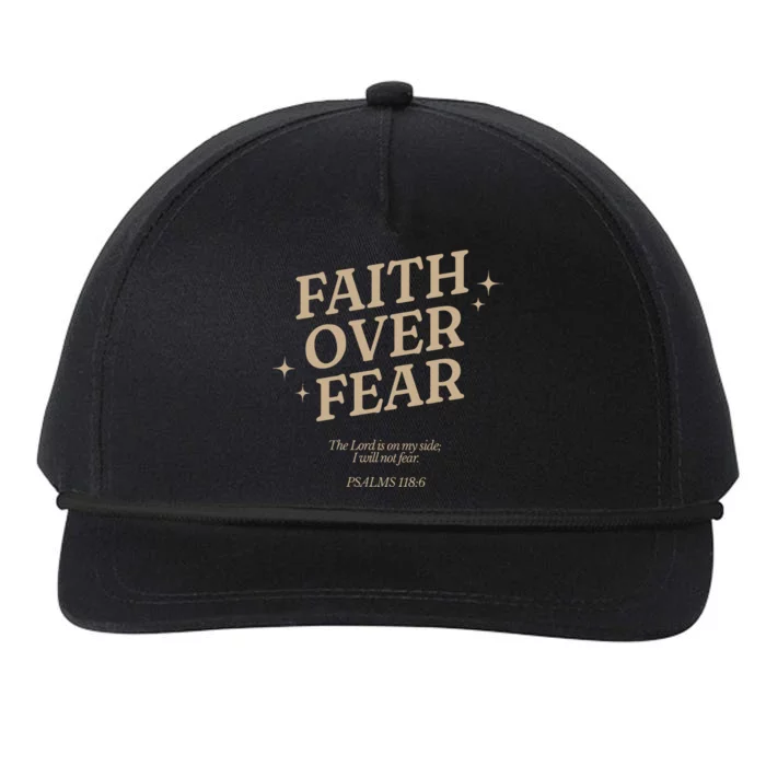 Faith Over Fear Christian Jesus Snapback Five-Panel Rope Hat