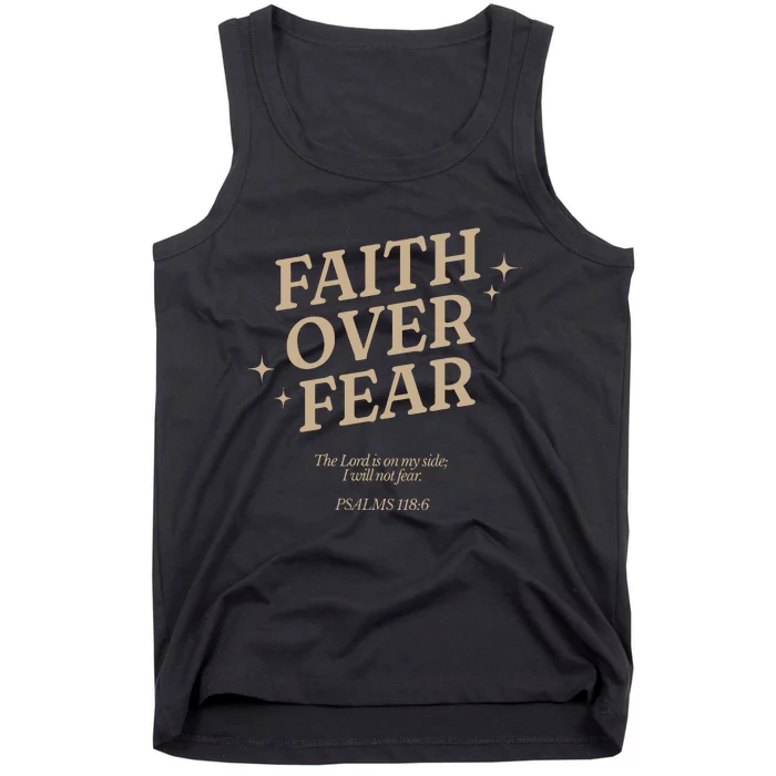 Faith Over Fear Christian Jesus Tank Top