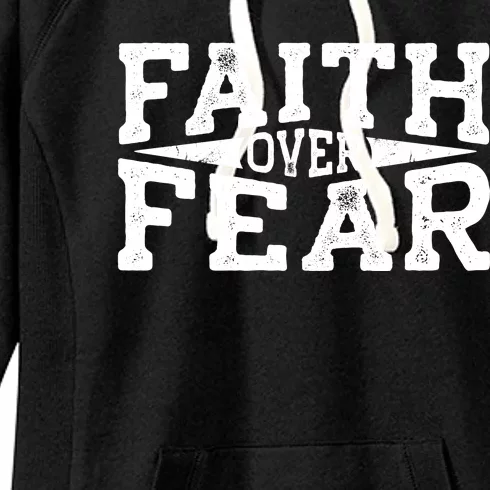 Faith Over Fear Christianity Women's Fleece Hoodie