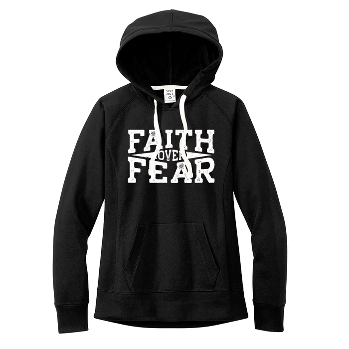 Faith Over Fear Christianity Women's Fleece Hoodie