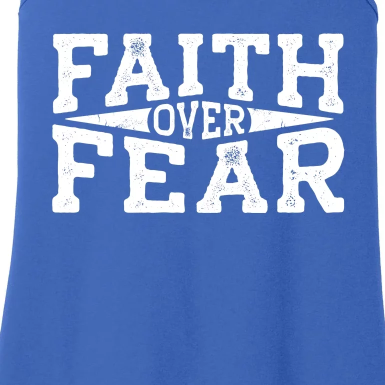 Faith Over Fear Christianity Ladies Essential Tank