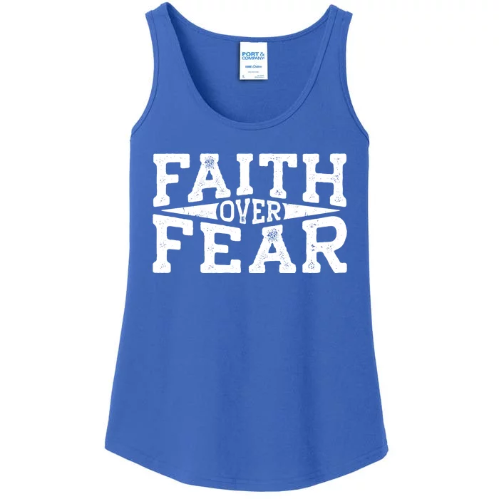 Faith Over Fear Christianity Ladies Essential Tank