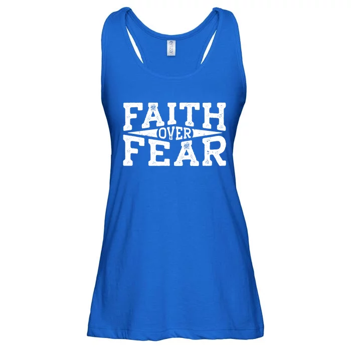 Faith Over Fear Christianity Ladies Essential Flowy Tank