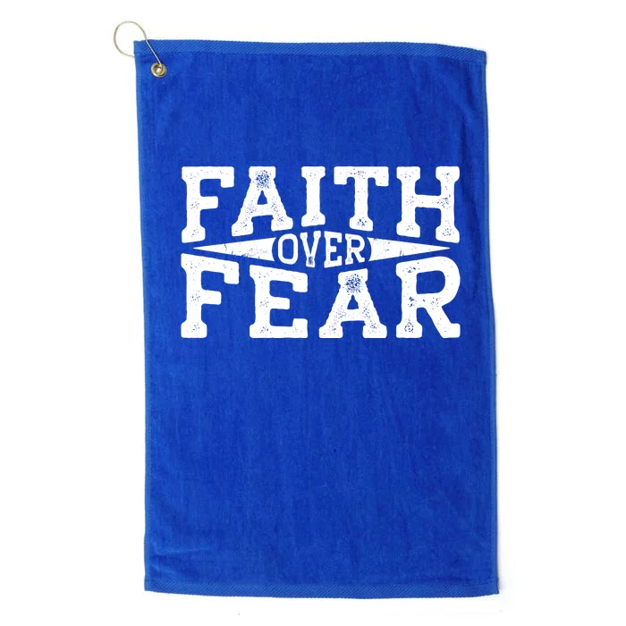 Faith Over Fear Christianity Platinum Collection Golf Towel