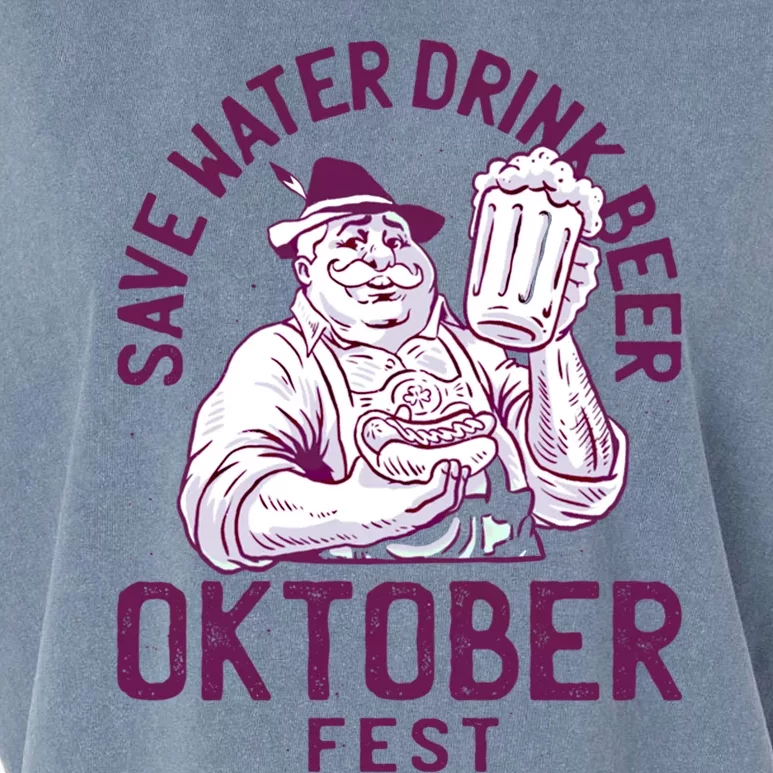 Funny Oktober Fest Save Water Beer Er October Gift Garment-Dyed Women's Muscle Tee