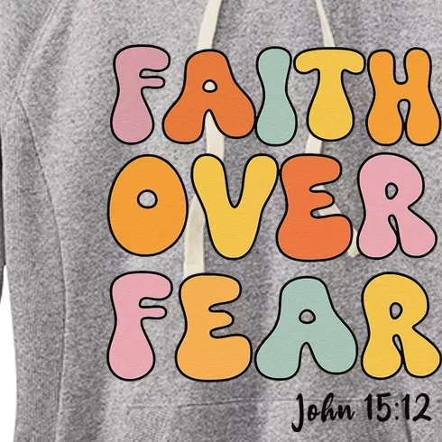 Faith Over Fear Christian Jesus Cute Teen Women's Fleece Hoodie