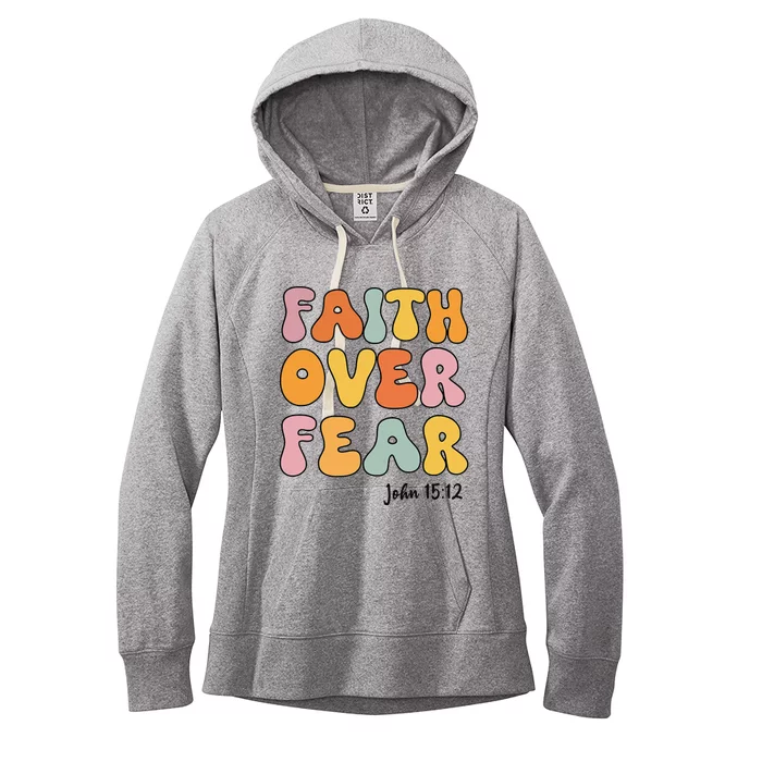 Faith Over Fear Christian Jesus Cute Teen Women's Fleece Hoodie