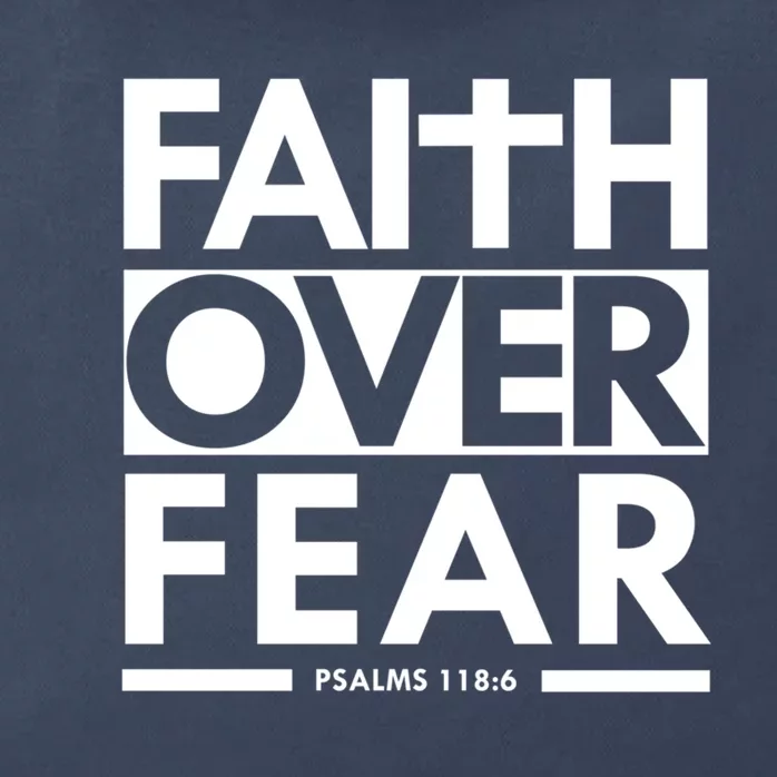 Faith Over Fear Bible Scripture Verse Christian Zip Tote Bag