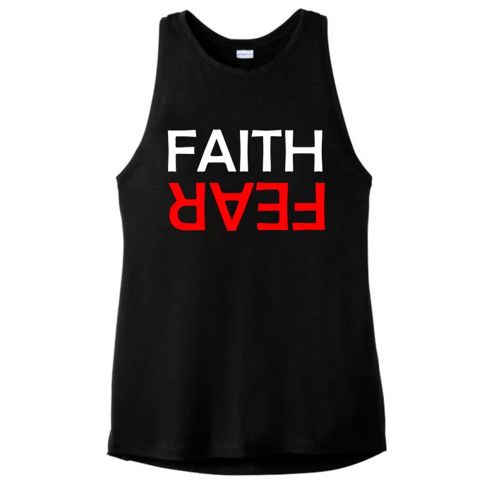 Faith Over Fear Ladies Tri-Blend Wicking Tank