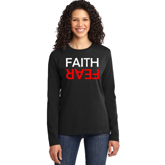 Faith Over Fear Ladies Long Sleeve Shirt