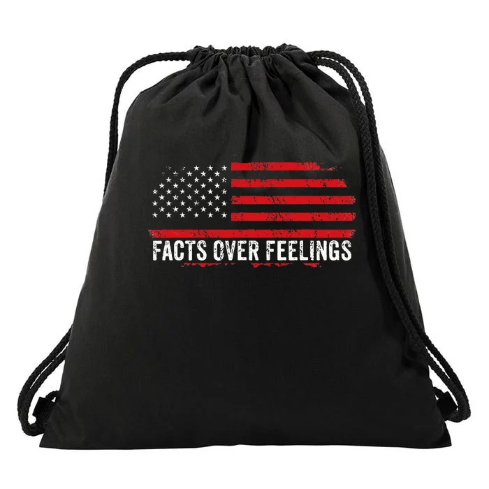 Facts Over Feelings Election 2024 Maga Trump Drawstring Bag