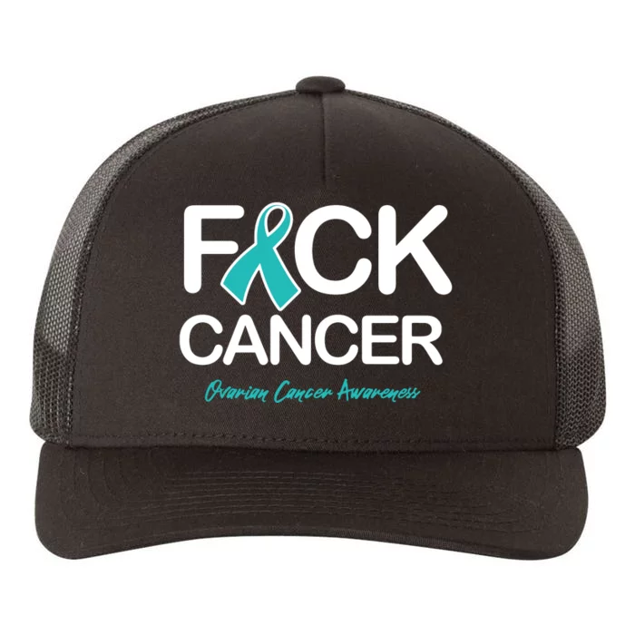 Faith Over Fear Cancer Cancer Ovarian Cancer Awareness Products Yupoong Adult 5-Panel Trucker Hat