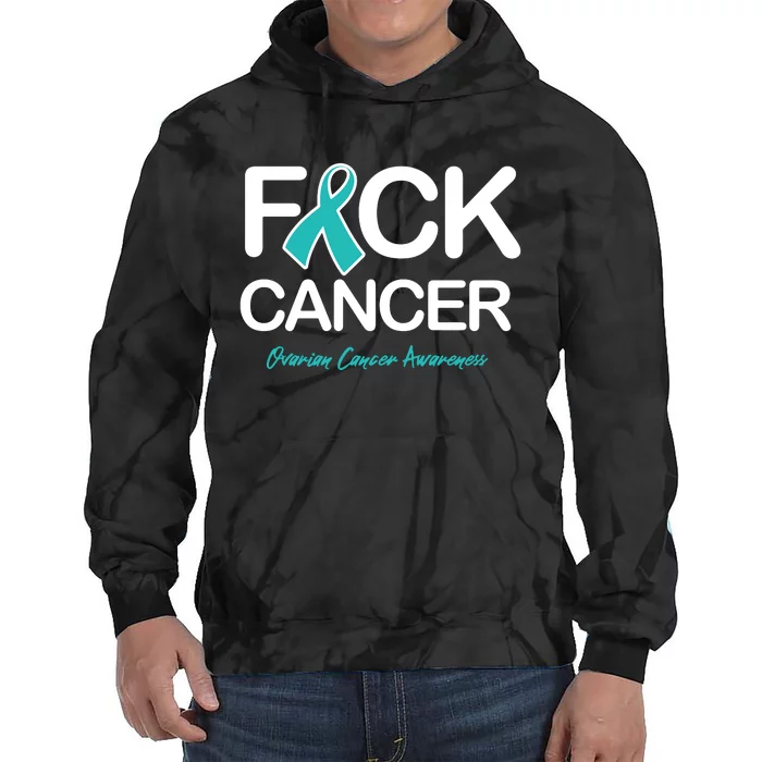 Faith Over Fear Cancer Cancer Ovarian Cancer Awareness Products Tie Dye Hoodie