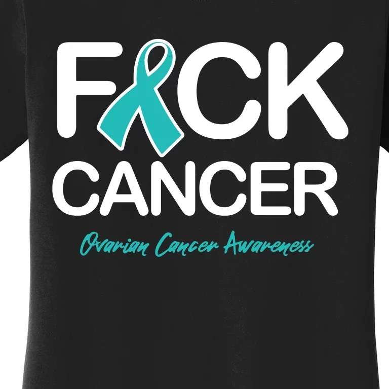 Faith Over Fear Cancer Cancer Ovarian Cancer Awareness Products Women's T-Shirt