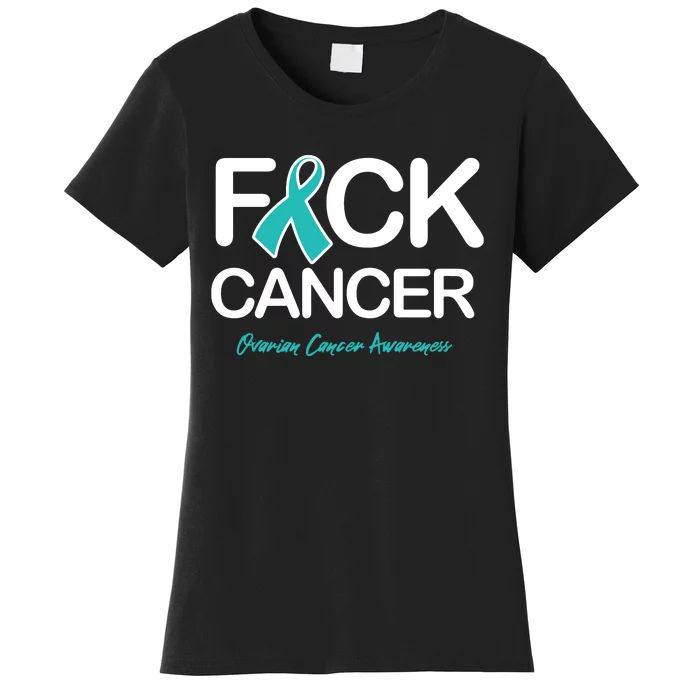 Faith Over Fear Cancer Cancer Ovarian Cancer Awareness Products Women's T-Shirt