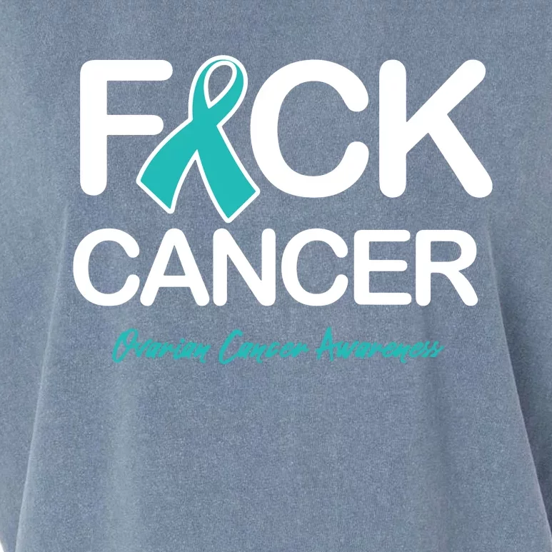 Faith Over Fear Cancer Cancer Ovarian Cancer Awareness Products Garment-Dyed Women's Muscle Tee