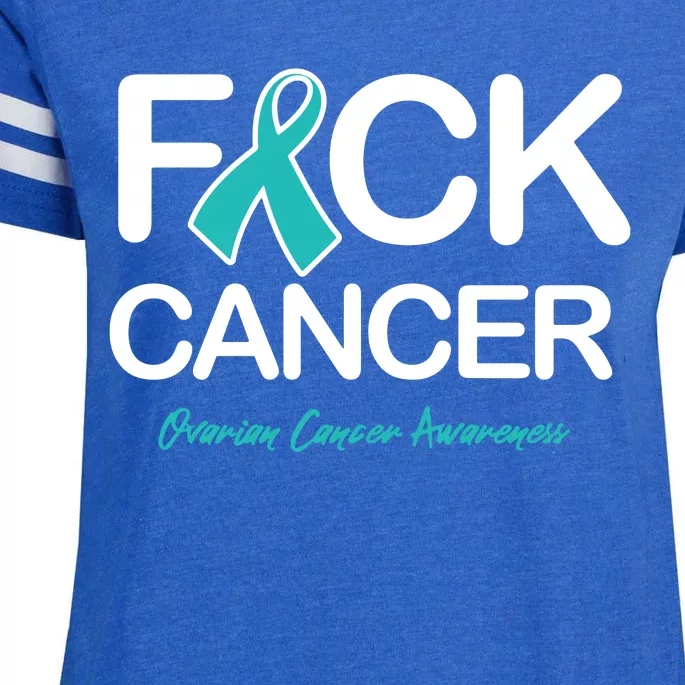 Faith Over Fear Cancer Cancer Ovarian Cancer Awareness Products Enza Ladies Jersey Football T-Shirt