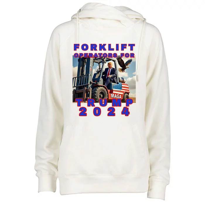 Forklift Operators For Trump Womens Funnel Neck Pullover Hood