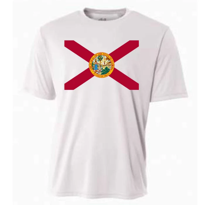 Flag Of Florida The Sunshine State Miami Orlando Tampa Cooling Performance Crew T-Shirt