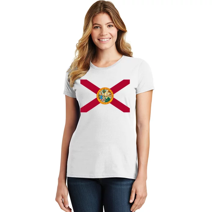 Flag Of Florida The Sunshine State Miami Orlando Tampa Women's T-Shirt