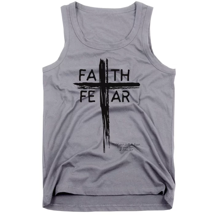 Faith Over Fear Inspirational Design Tank Top