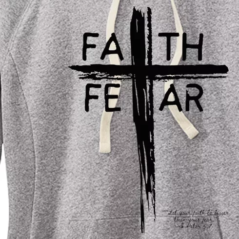 Faith Over Fear Inspirational Christian Design Women's Fleece Hoodie