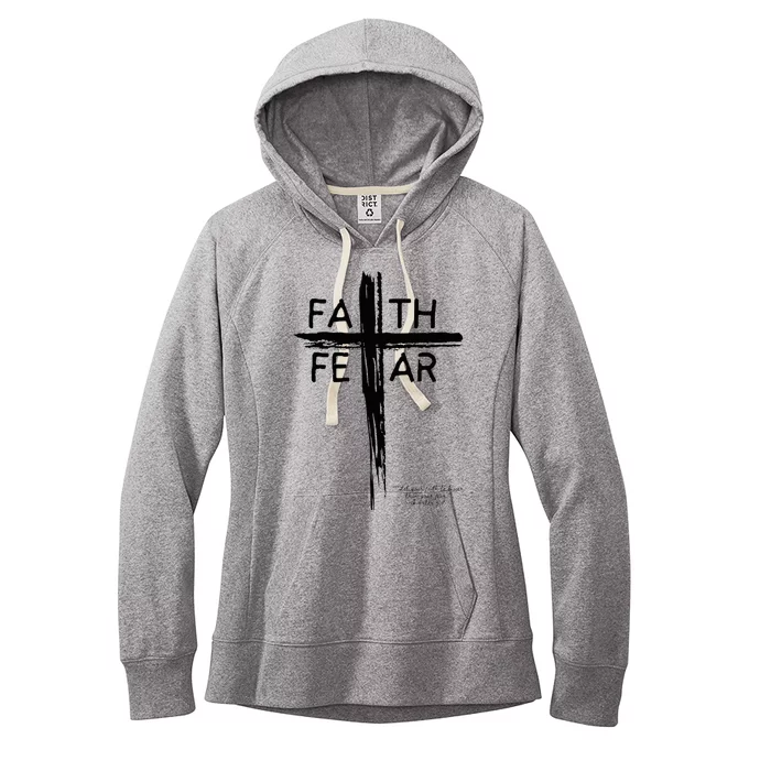 Faith Over Fear Inspirational Christian Design Women's Fleece Hoodie