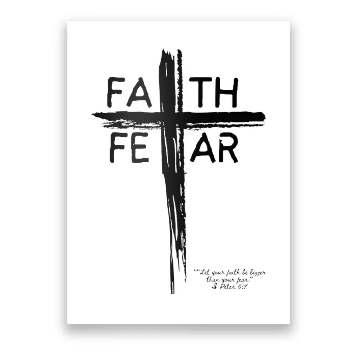 Faith Over Fear Inspirational Christian Design Poster