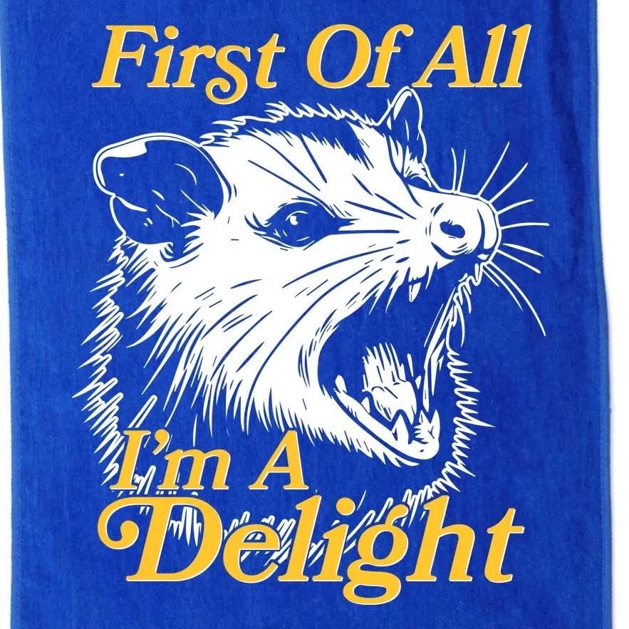 Funny Opossum First Of All Im A Delight Platinum Collection Golf Towel