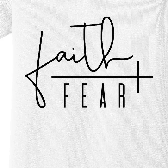 Faith Over Fear Jesus Religious Faith Christian Baby Bodysuit