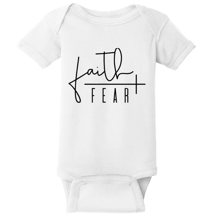 Faith Over Fear Jesus Religious Faith Christian Baby Bodysuit