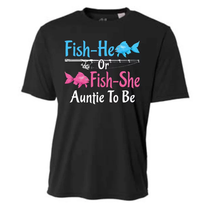 Fishhe Or Fishshe Auntie To Be Gender Reveal Baby Shower Cooling Performance Crew T-Shirt