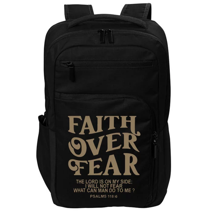 Faith Over Fear Christian Jesus Impact Tech Backpack